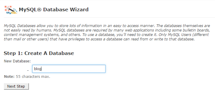 MySQL Database Wizard